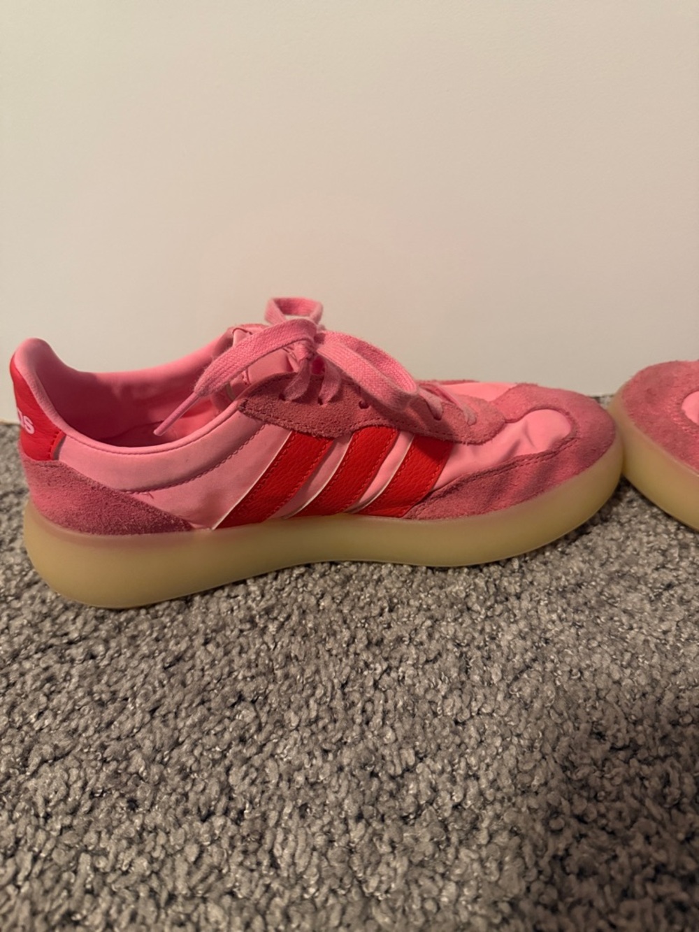 adidas Pink and Red Low-Top Suede & Textile Sneaker. Samba size 6.5 women